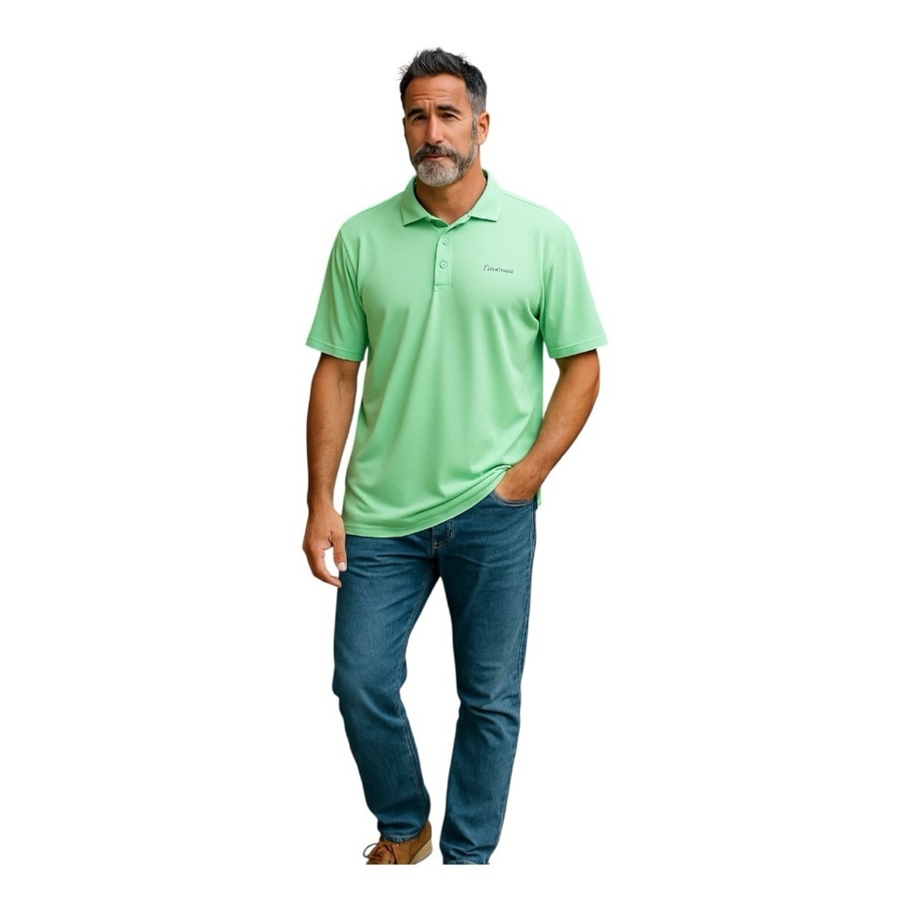 Columbia Men's PFG Green Polo Shirt
